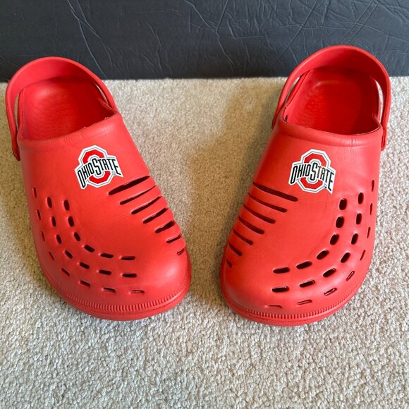 FOCO Ohio State Buckeyes slip on slides clogs Men's Size L 11-12 - Picture 2 of 9